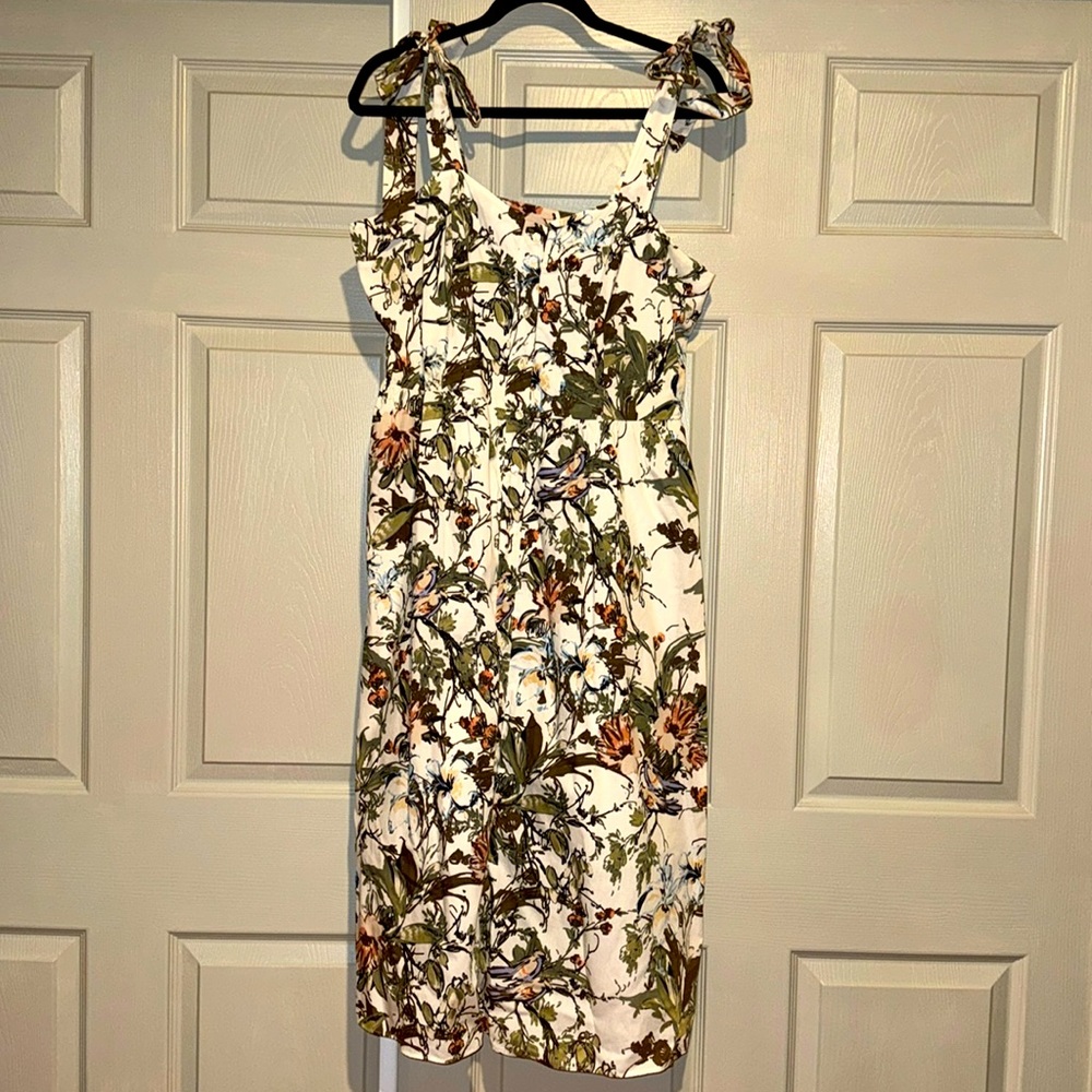 Floral summer shirt dress